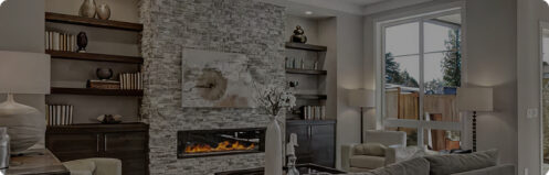 Stunning brick fireplace in a Florida home