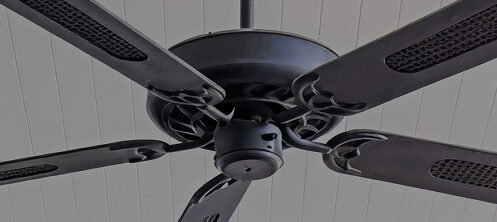Black ceiling fan