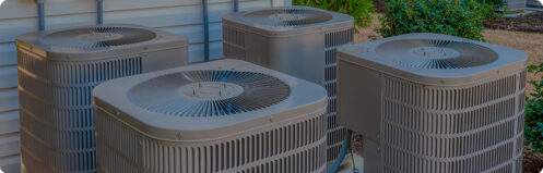 Multiple HVAC AC units outside a Florida home