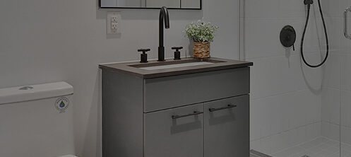 Bathroom plumbing sink and toilet fixtures