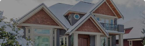 House covered in snow