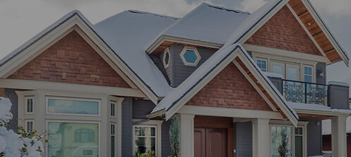 House covered in snow