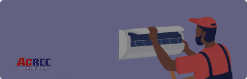 Infographic of a man changing a ductless unit air filter